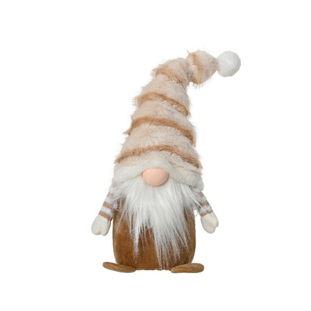 Kaemingk Doorstop – Polyester Gnome, Beige, 50cm Christmas Decoration, Festive Xmas, Holiday Figurine, Indoor Home Décor, Functional Door Accessory