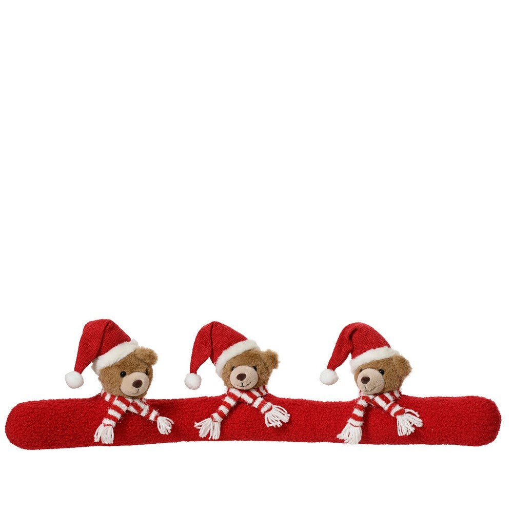 Homesmiths Door cover polyester 3 bears Red