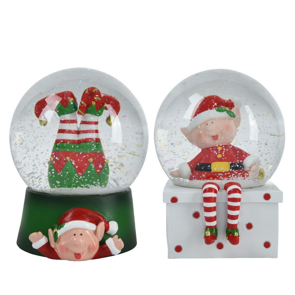 Kaemingk Snowglobe – Polyresin, Christmas Decoration, Festive Xmas, Holiday Figurine, Indoor Home Décor, Tabletop Display, 1 Piece Assorted Designs