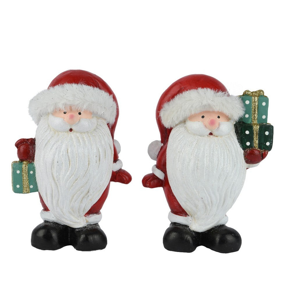 Kaemingk Santa – Terracotta Giftboxes, Christmas Decoration, Festive Xmas , Holiday Figurine, Indoor Home Décor, Tabletop Display, 1 Piece Assorted Designs