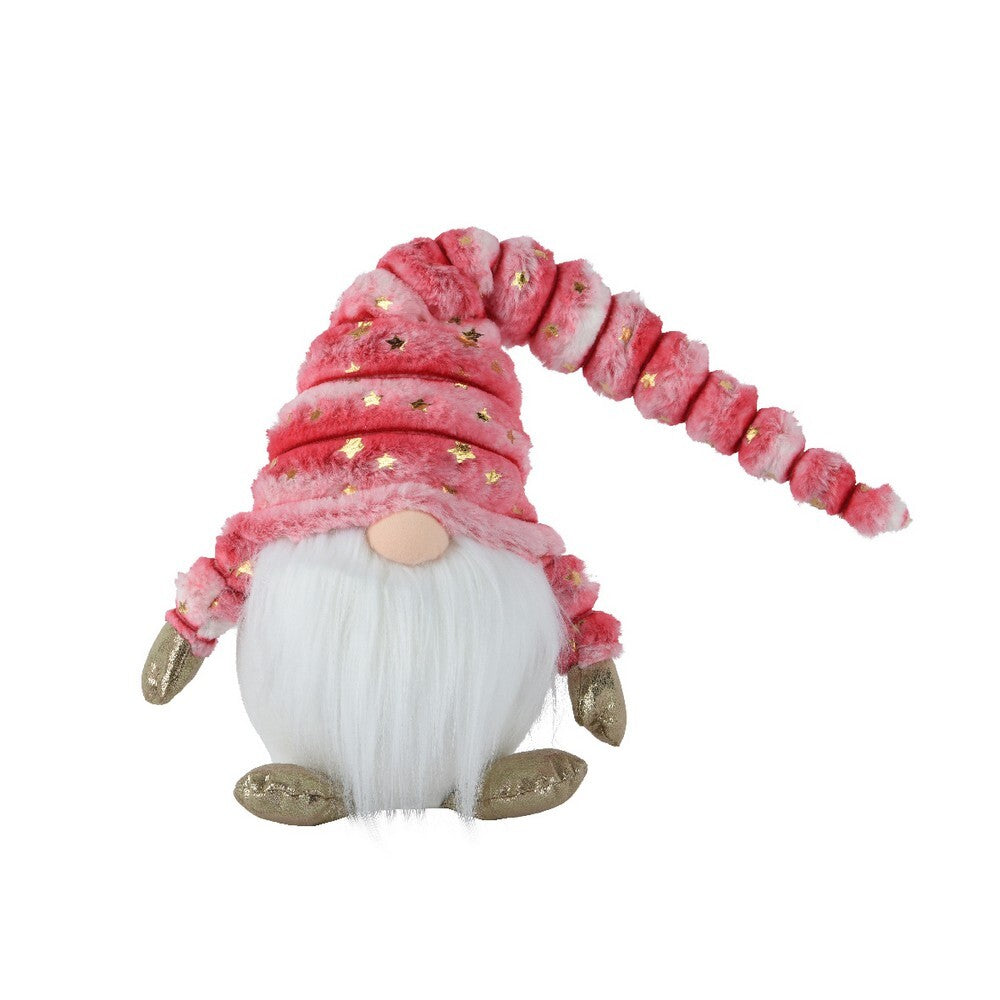 Homesmiths Gnome polyester standing Pink 55Cm