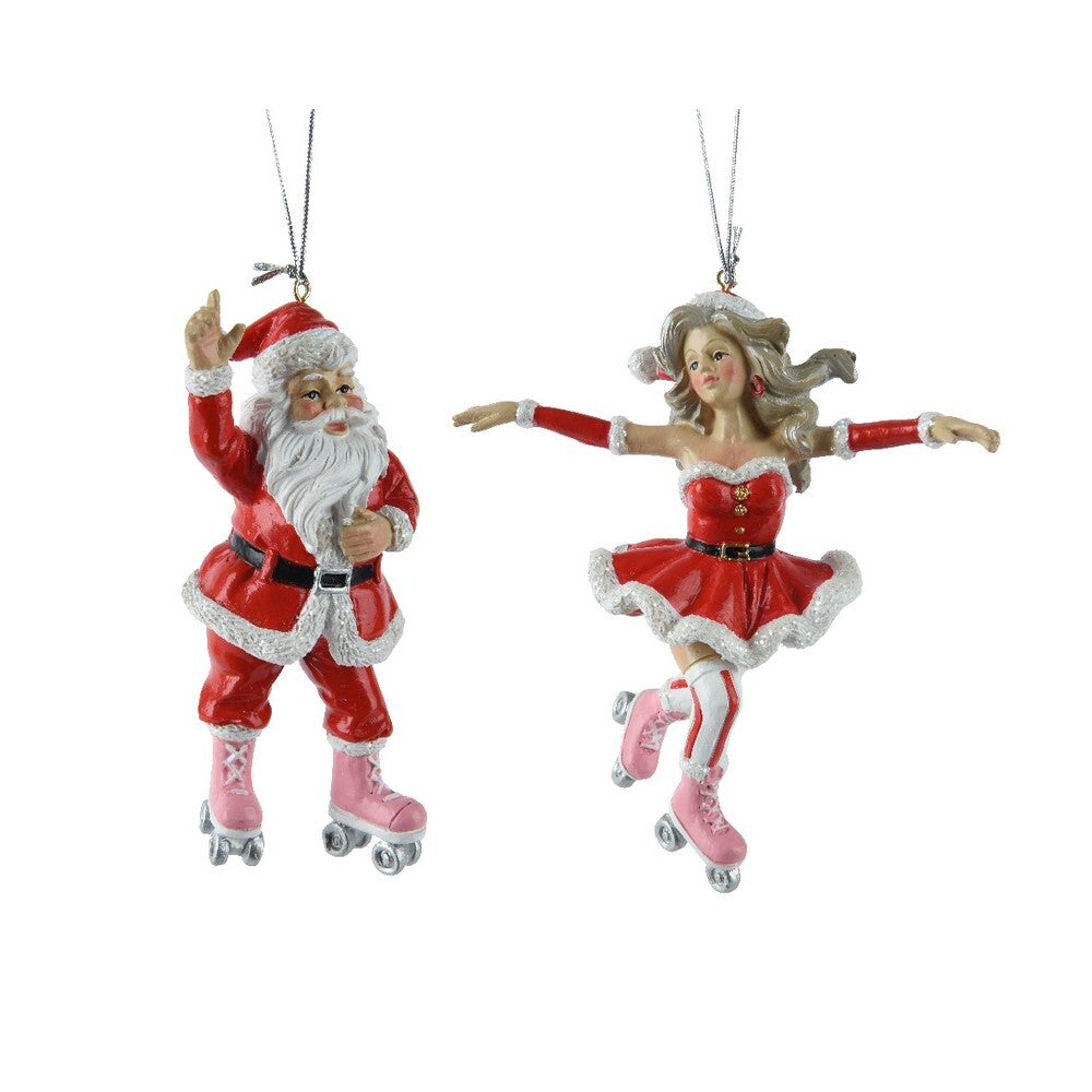 Kaemingk Figure – Polyresin Roller Skates, Red, Christmas Decoration, Festive Xmas Ornament, Holiday Figurine, Indoor Home Décor, 1 Piece Assorted Designs