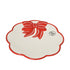 Kaemingk Breakfast Plate – Dolomite with Bow Design, Christmas Tableware, Festive Holiday Dining Plate, Elegant Xmas Kitchen Serveware, Tabletop Home Décor