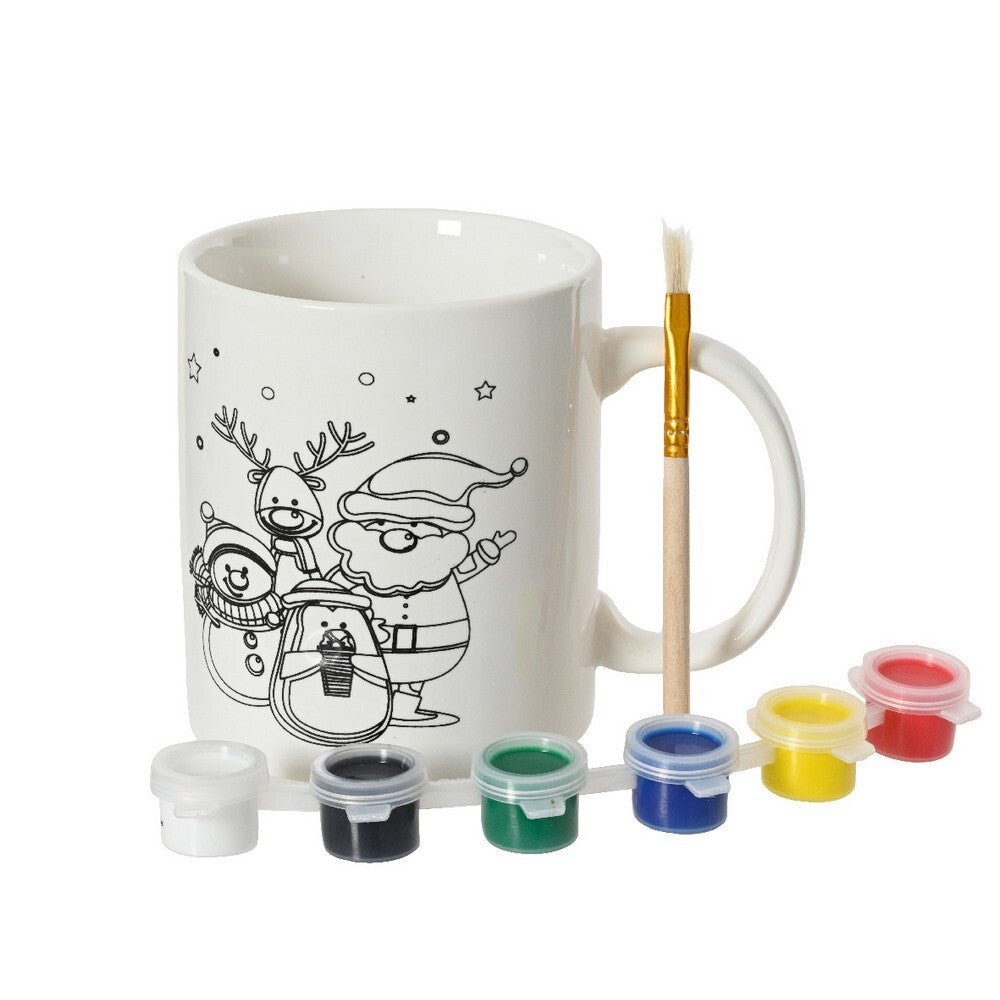 Kaemingk Mug – Porcelain Coffee & Tea Cup, Christmas Holiday Tableware, Festive Xmas Drinkware, Elegant Kitchen Serveware, Tabletop Home Décor