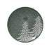 Kaemingk Breakfast Plate – Stoneware Round with Reactive Glaze, Tree Embossed Christmas Holiday Tableware, Festive Xmas Dinnerware, Elegant Kitchen & Dining Décor