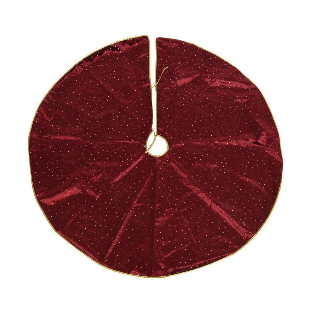 Kaemingk Tree Skirt – Polyester OxBLOOD 120cm, Christmas Holiday Decoration, Festive Xmas Tree Base Cover, Elegant Seasonal Home & Tabletop Décor