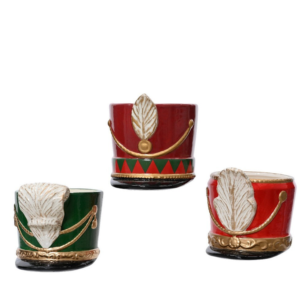 Kaemingk Planter – Shiny Dolomite, Christmas Holiday Decoration, Festive Xmas Tabletop & Garden Ornament, Elegant Seasonal Home Décor, 1 Piece Assorted Designs