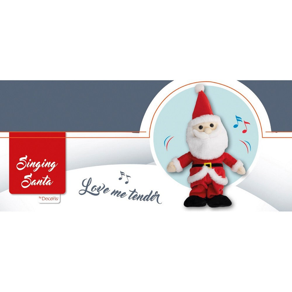 Kaemingk Santa – Polyester Christmas Holiday Figurine, Festive Xmas Decoration, Tabletop & Home Décor, Seasonal Holiday Ornament, Cute Festive Accent