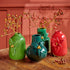 Kaemingk Vase – Red Porcelain, 11cm, Christmas Holiday Tableware & Decoration, Festive Xmas Centerpiece, Elegant Kitchen & Home Décor, Seasonal Accent, 1 Piece Assorted Design