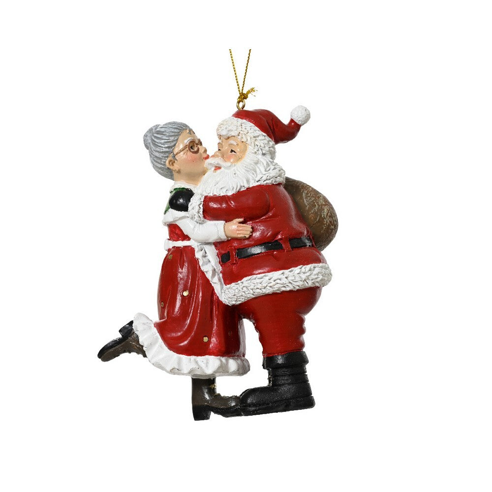 Kaemingk Couple – Polyresin Figurine, Christmas Holiday Decoration, Festive Xmas Tabletop & Home Décor, Seasonal Decorative Accent, Romantic Holiday Ornament