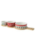 Kaemingk Tapas Set – Porcelain with 3 Different Decals, Christmas Holiday Tableware, Festive Xmas Dining, Elegant Kitchen Serveware, Seasonal Home Décor