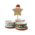 Kaemingk Tapas Set – 19cm Porcelain Plates with 3 Different Decals, Christmas Holiday Tableware, Festive Xmas Dining, Elegant Kitchen Serveware, Seasonal Home Décor