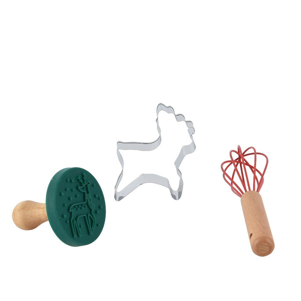 Kaemingk Baking Set – Silicone Bakeware, Christmas Holiday Kitchen Accessory, Festive Xmas Baking Tools, Non-Stick Silicone Molds, Seasonal Home & Cooking Décor