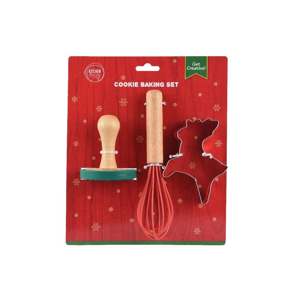 Kaemingk Baking Set – Silicone Bakeware, Christmas Holiday Kitchen Accessory, Festive Xmas Baking Tools, Non-Stick Silicone Molds, Seasonal Home & Cooking Décor