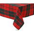 Kaemingk Tablecloth – Cotton Rectangular Check, Red, 180cm, Christmas Holiday Table Linen, Festive Xmas Dining, Seasonal Home & Tabletop Décor