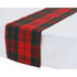 Kaemingk Tablerunner – Cotton Rectangular Check, Red, 150cm, Christmas Holiday Table Décor, Festive Xmas Dining, Seasonal Home & Tabletop Decoration