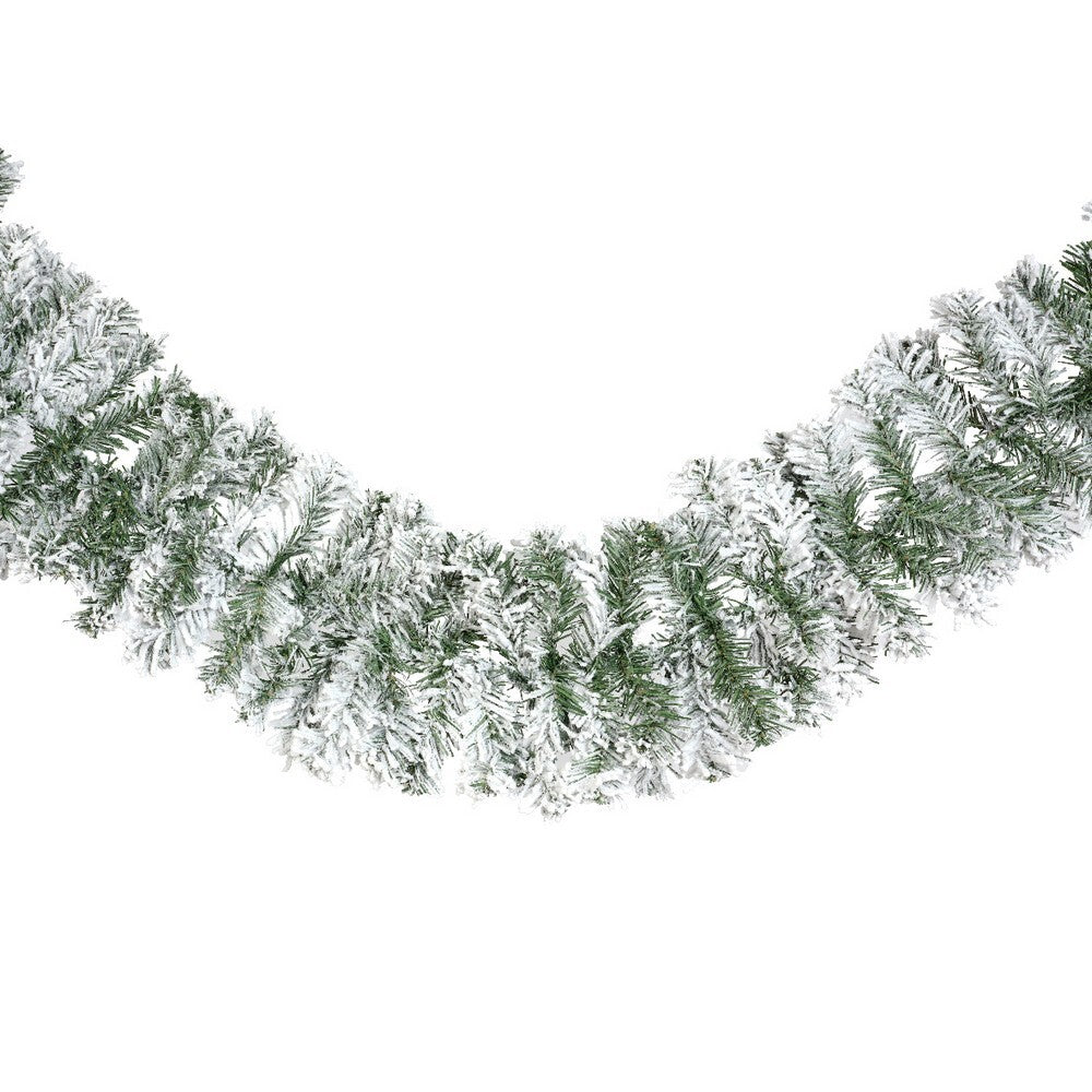 Kaemingk Imperial Garland – Snowy Indoor, Christmas Holiday Decoration, Festive Xmas Home & Tabletop Décor, Winter Seasonal Decorative Accent