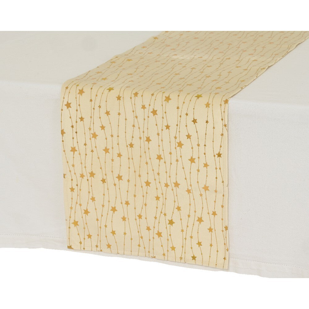 Kaemingk Tablerunner – Polyester with Gold Foil, 5cm, Christmas Holiday Table Décor, Festive Xmas Dining, Seasonal Home & Tabletop Decoration, 1 Piece Assorted Design