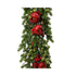 Kaemingk Deco Apple Garland – Green Plastic Fruit & Red Berries, Christmas Holiday Decoration, Festive Xmas Indoor Tabletop & Home Décor, Seasonal Decorative Accent