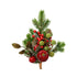 Kaemingk Deco Apple Branch – Green Plastic Fruit & Red Berries, Indoor Christmas Holiday Decoration, Festive Xmas Tabletop & Home Décor, Seasonal Decorative Accent