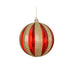 Kaemingk Bauble – Polystyrene, Red & Gold, 10cm, Christmas Holiday Decoration, Festive Xmas Tree Ornament, Indoor Home Décor, Seasonal Holiday Accent, 1 Piece