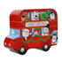 Kaemingk Storage Tin – Car Design with UV Print & Embossed Pattern, Red, Christmas Holiday Storage, Festive Xmas Kitchen & Home Décor, Seasonal Decorative Container
