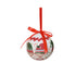 Kaemingk Bauble – Foam, White & Red, 6.5cm, Christmas Holiday Decoration, Festive Xmas Tree Ornament, Indoor Home Décor, Seasonal Holiday Accent, 1 Piece