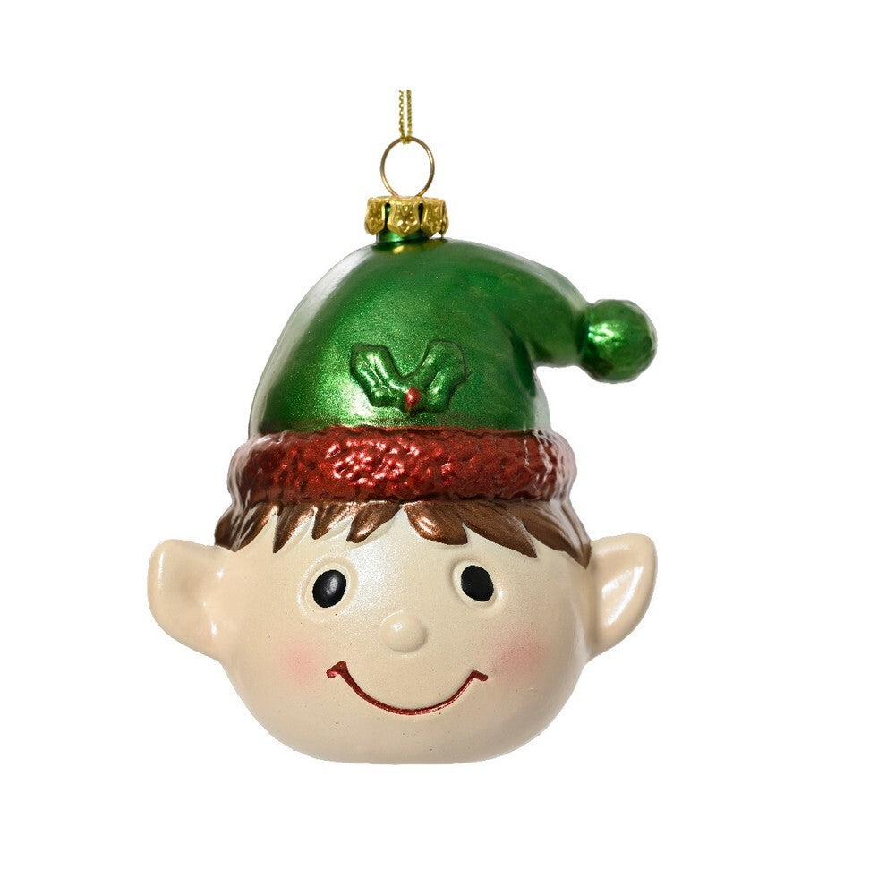 Kaemingk Elf – Shiny Polystyrene, Green, Christmas Holiday Decoration, Festive Xmas Indoor Home Décor, Seasonal Decorative Figurine, 1 Piece