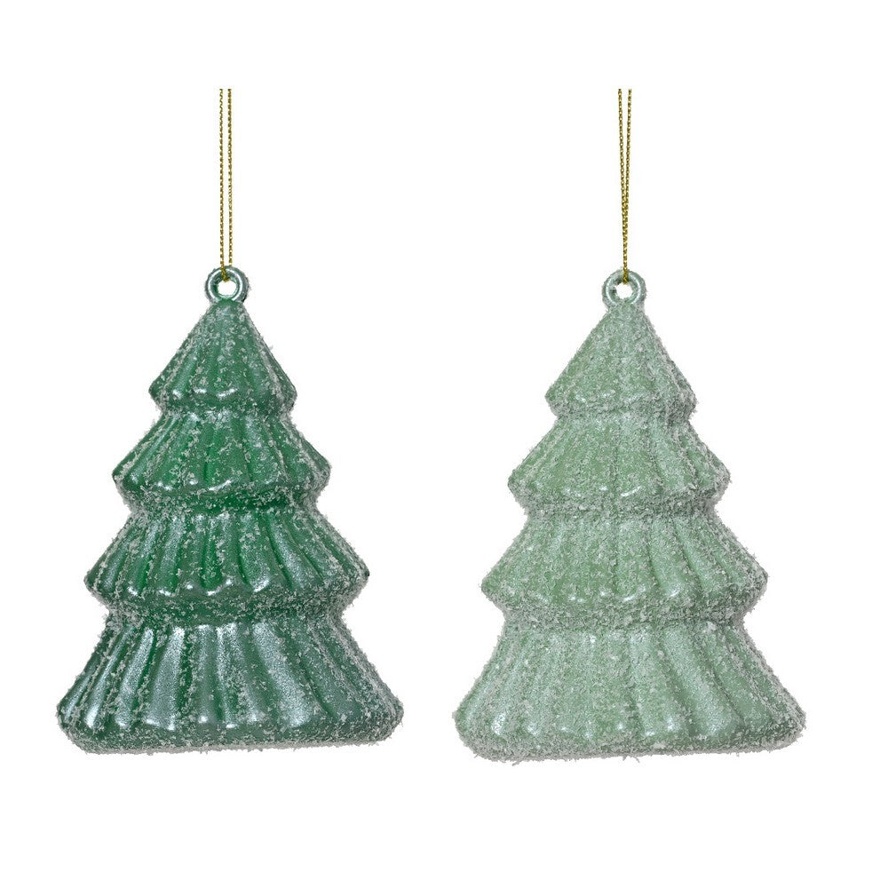Kaemingk Tree – Polystyrene with Snow Effect, Green, Christmas Holiday Decoration, Xmas Tree Ornament, Home Décor, Seasonal Decorative Accent, 1 Piece Assorted