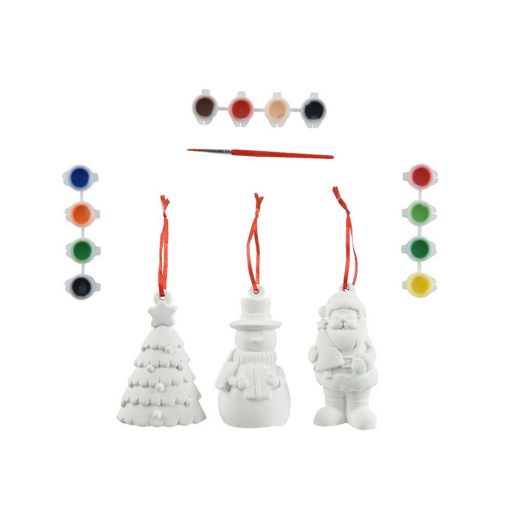 Kaemingk Paint Set – 12-Color Plastic Painting Set, Christmas Holiday Craft Supplies, Festive Xmas Art Kit, Seasonal Creative Activity for Kids and Adults