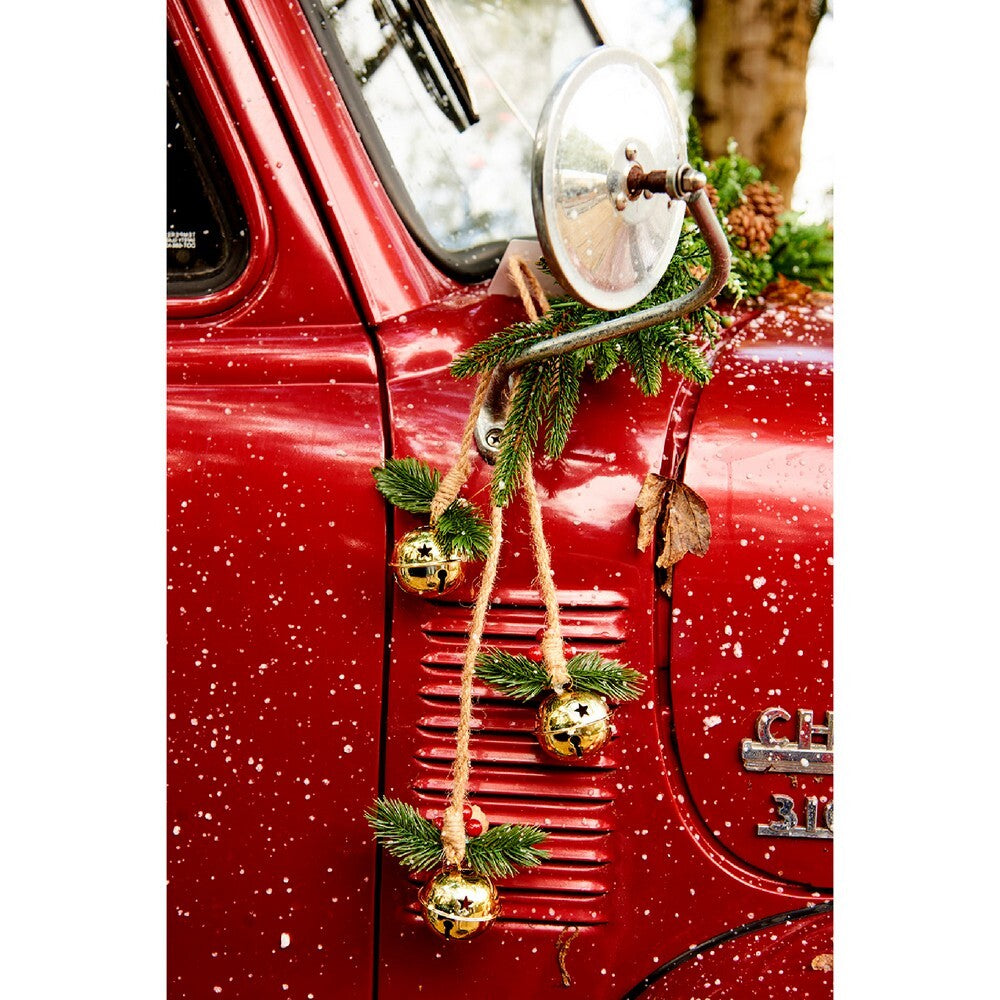 Kaemingk Bundle – Iron PE Leaf with Foam Berries and Pinecone, Christmas Holiday Decoration, Festive Xmas Tabletop or Tree Ornament, Seasonal Home Décor Accent-Gold