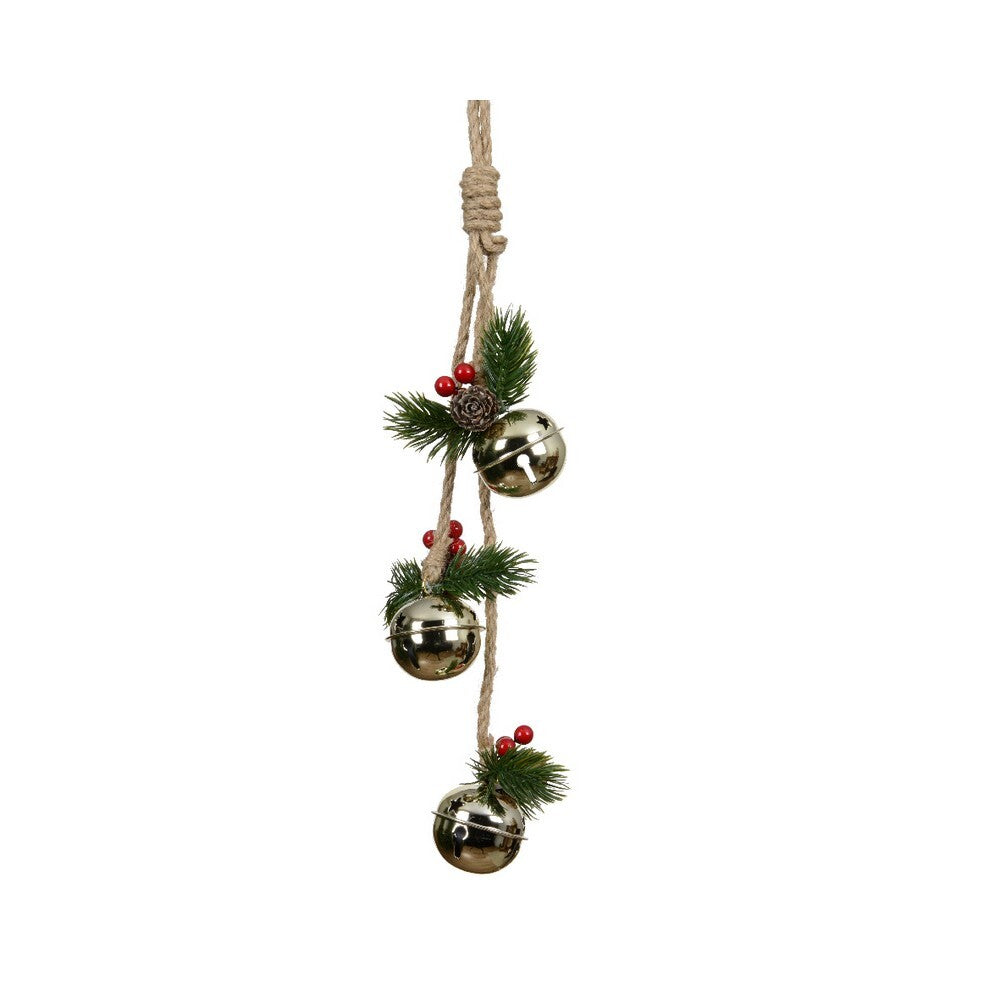 Kaemingk Bundle – Iron PE Leaf with Foam Berries and Pinecone, Christmas Holiday Decoration, Festive Xmas Tabletop or Tree Ornament, Seasonal Home Décor Accent-Gold