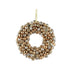 Kaemingk Wreath – Shatterproof Matt, Shiny and Glitter Acrylic Beads with Berries, Christmas Holiday Decoration, Festive Xmas Door or Wall Accent, Seasonal Home Décor-Gold