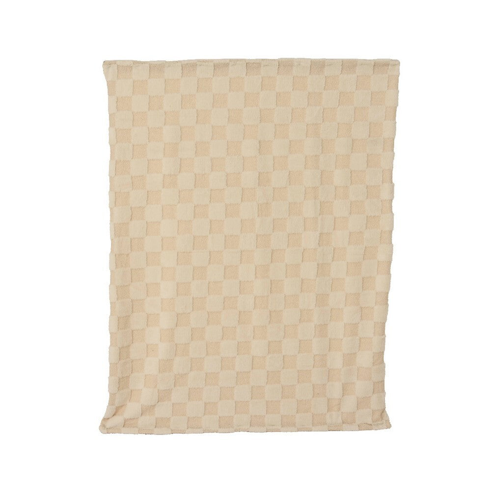 Kaemingk Throw – Polyester with Check Pattern, Christmas Holiday Blanket, Festive Xmas Living Room or Bedroom Décor, Seasonal Home Accent