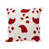 Kaemingk Cushion – Cotton, Red & White, Christmas Holiday Throw Pillow, Festive Xmas Living Room or Bedroom Décor, Seasonal Home Accent