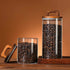 1Chase Borosilicate Glass Food Storage Jar With Acacia Wood Air Tight Lid and Handle 800 ML 12 cm