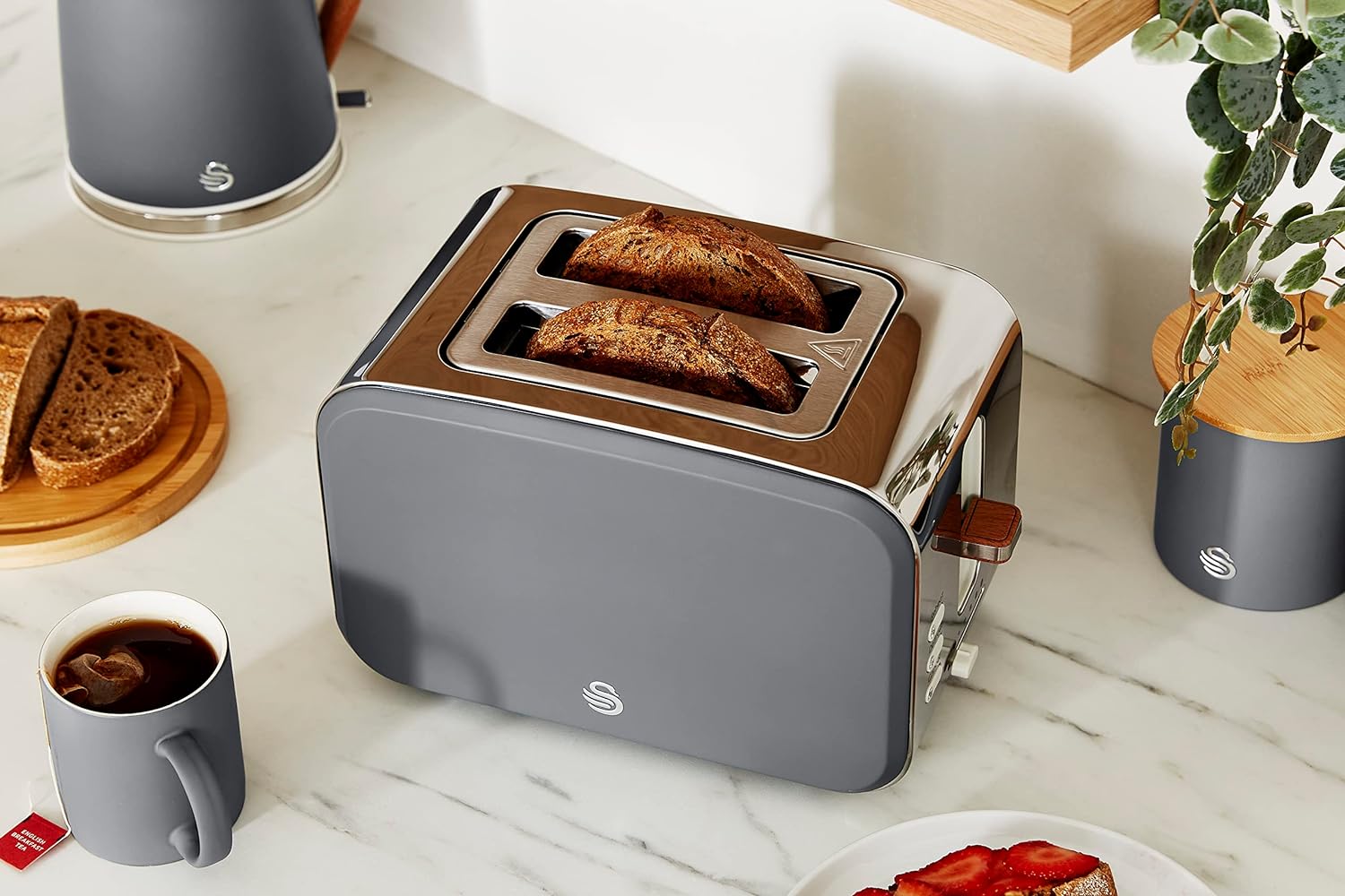Swan Nordic Toaster 2 Slice Grey