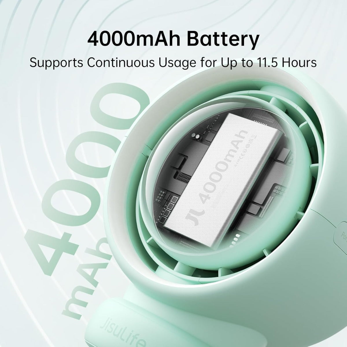 Jisulife Stroller Fan Life2(4000mAh) Green