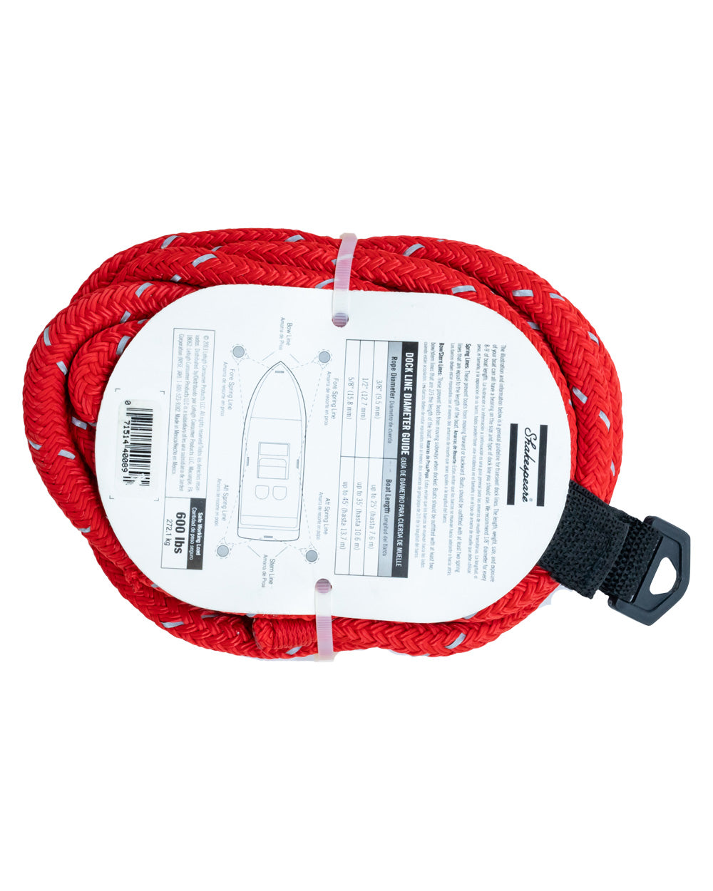 Wellington Cordage 3/8" ftx15' Red Dock Line