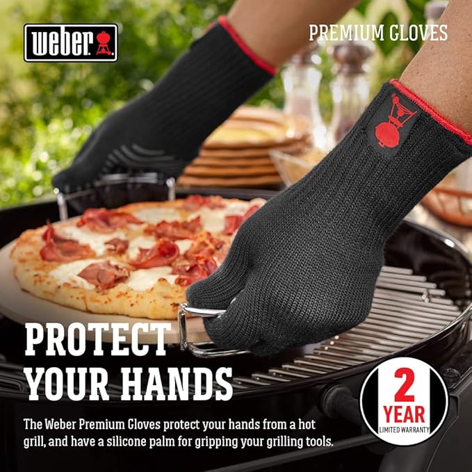 Weber 6535 Premium Black Grilling Gloves