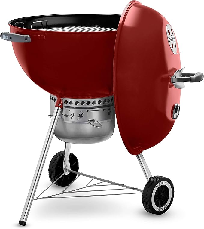 Weber 22 inch Original Kettle Charcoal Grill Crimson