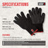 Weber 6535 Premium Black Grilling Gloves