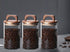 1Chase Borosilicate Glass Jar With Acacia Wood Air Tight Lid & Handle 1 Piece 1000ML 18cm