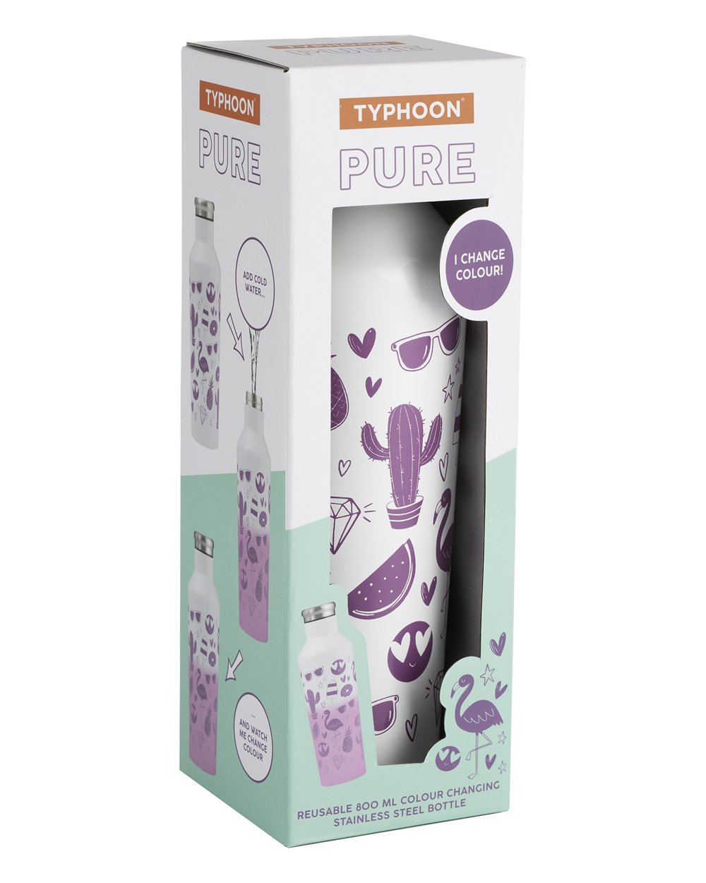Typhoon Pure 800ML Color Changing Bottle Emoji