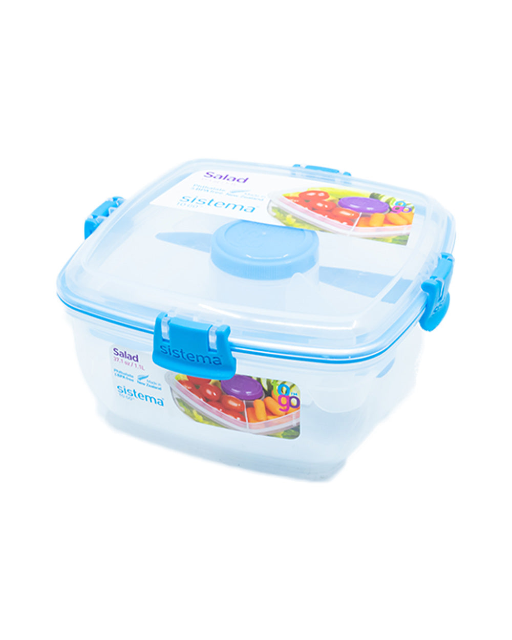 Sistema Salad To Go 1.1L Blue Clip