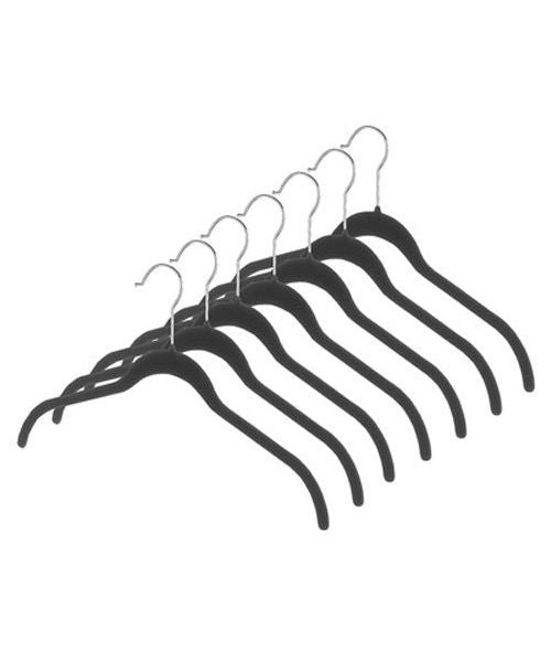 Whitmor Spacemaker Dress and Shirt Hangers Set of 7 Black