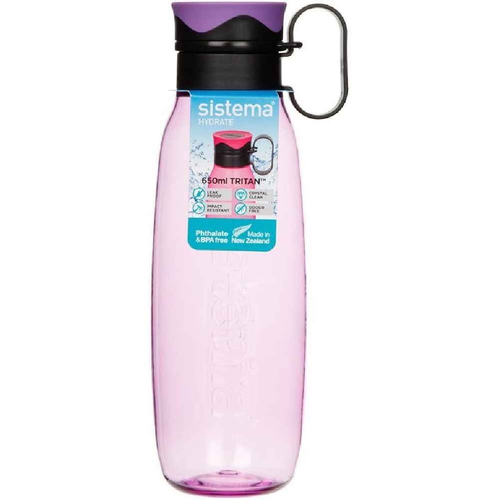 Sistema 650ml Traverse Bottle Purple