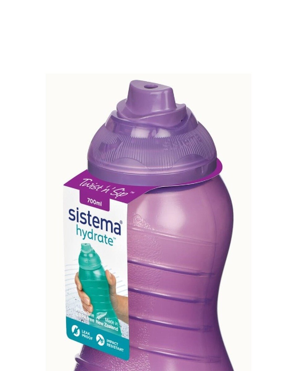 Sistema Davina Water Bottle Twist N Sip 700ML Purple