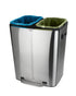Wenko Pedal Bin Primo, Easy-Close, Stainless Steel 2 x 20 Liter
