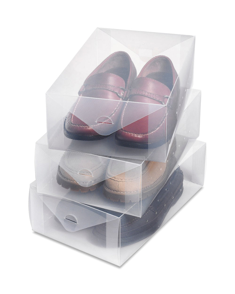 Whitmor Clear Men Shoe Boxes Small Set of 3 Pieces